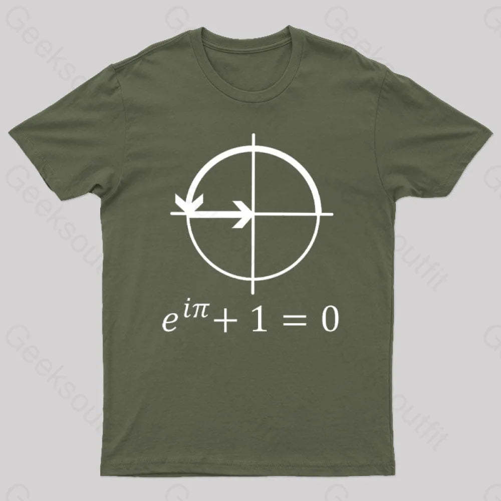 Euler’s Identity Geek T-Shirt Army Green / S