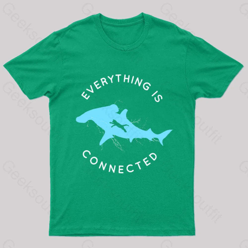 Everything Is Connected Geek T-Shirt Green / S