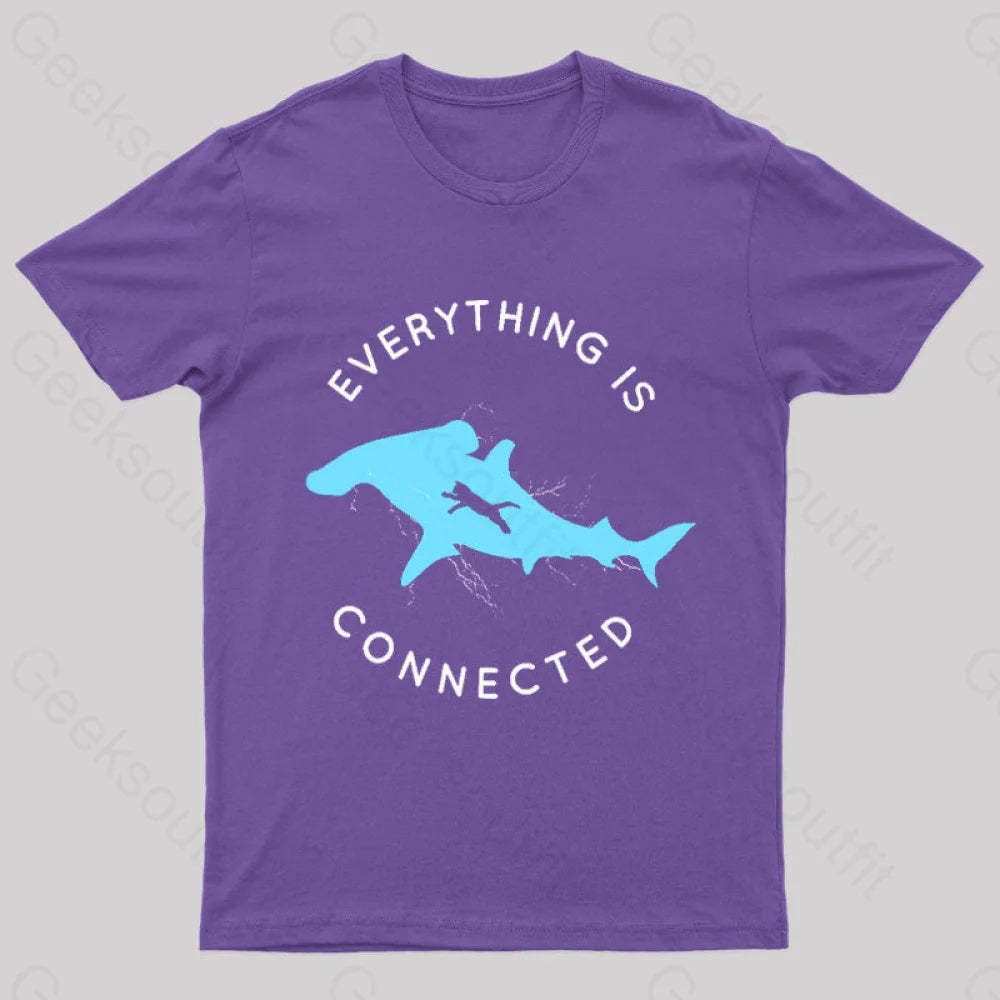 Everything Is Connected Geek T-Shirt Purple / S