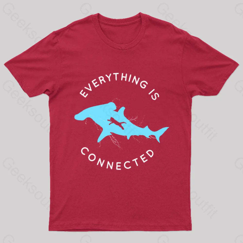 Everything Is Connected Geek T-Shirt Red / S