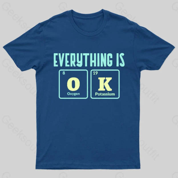 Everything Is Ok Nerd T-Shirt Navy / S