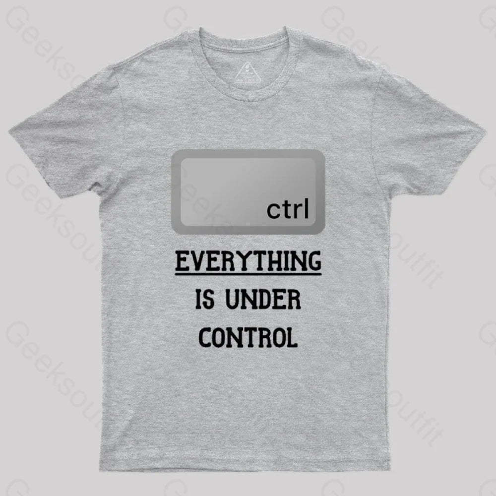 Everything Is Under Ctrl Geek T-Shirt Grey / S
