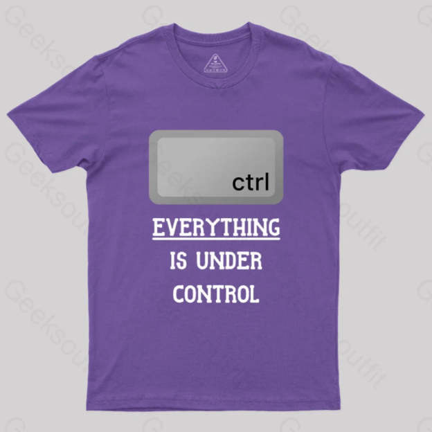 Everything Is Under Ctrl Geek T-Shirt Purple / S