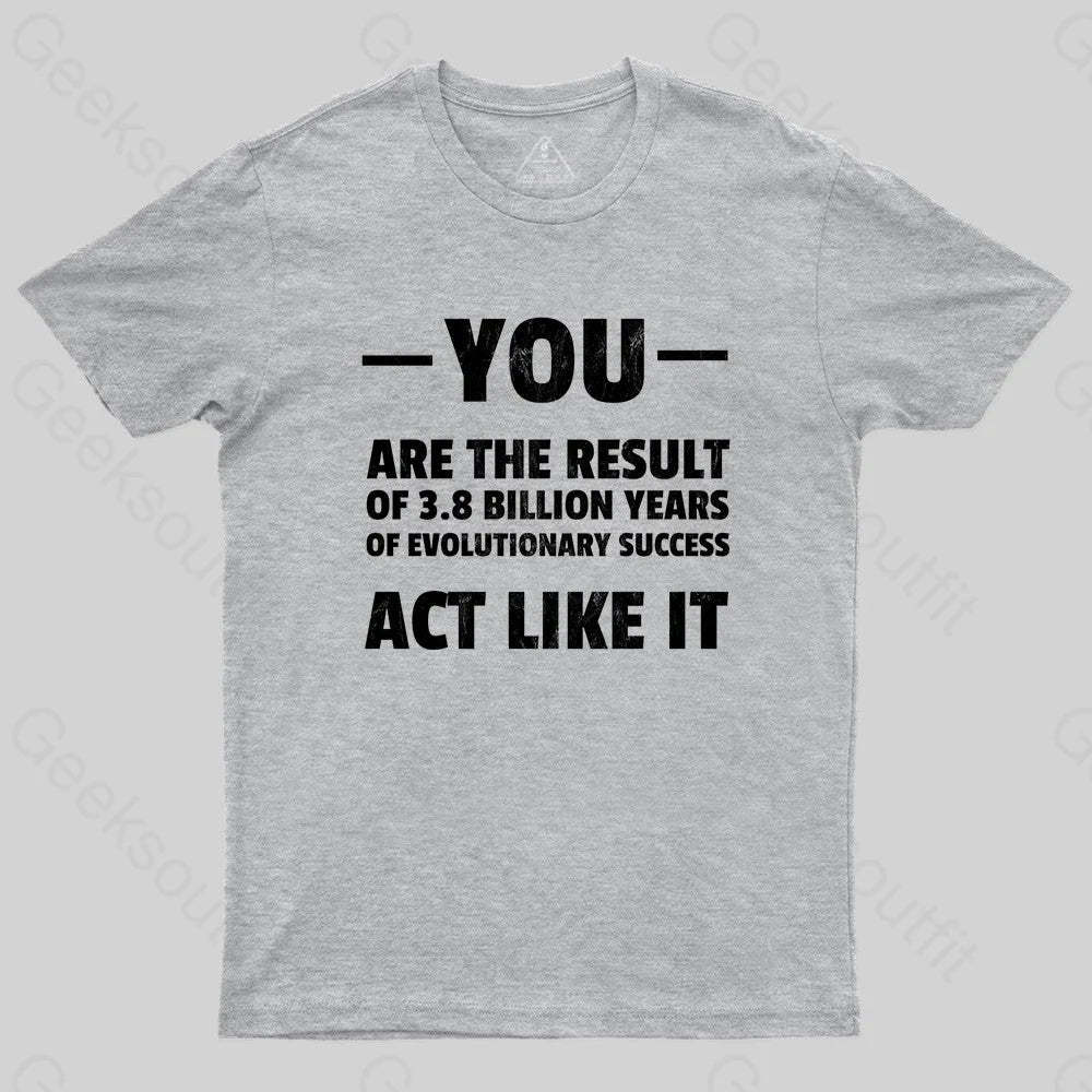 Evolution Biology Perspective Nerd T-Shirt Grey / S