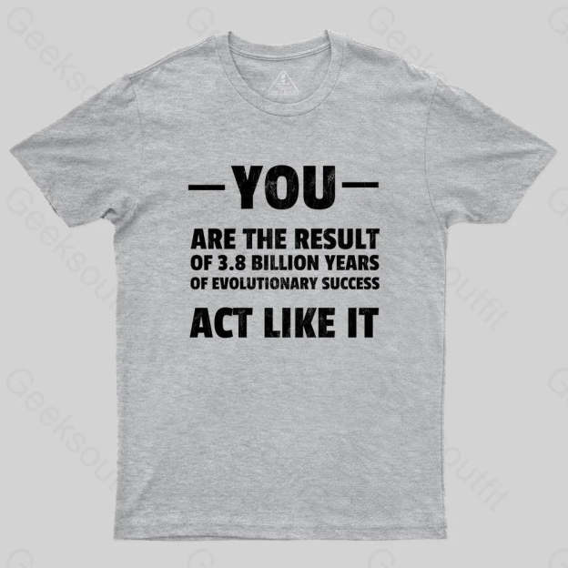 Evolution Biology Perspective Nerd T-Shirt Grey / S