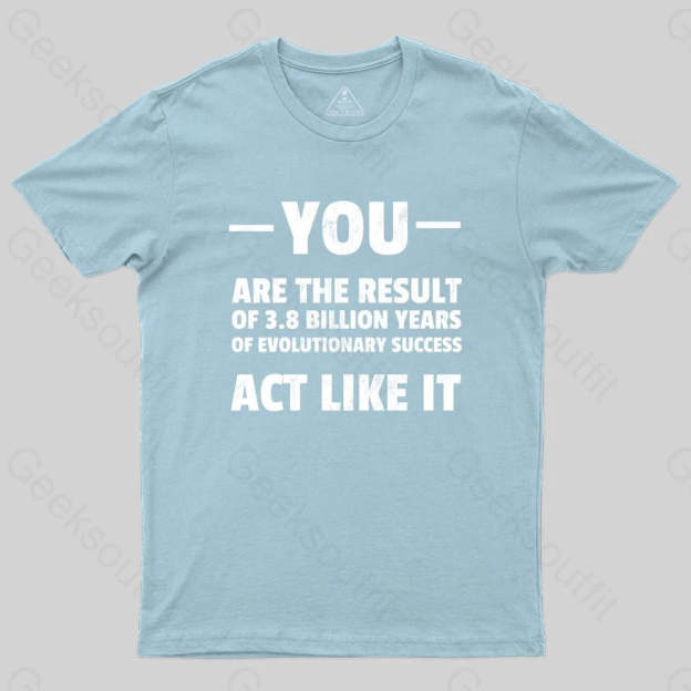 Evolution Biology Perspective Nerd T-Shirt Light Blue / S