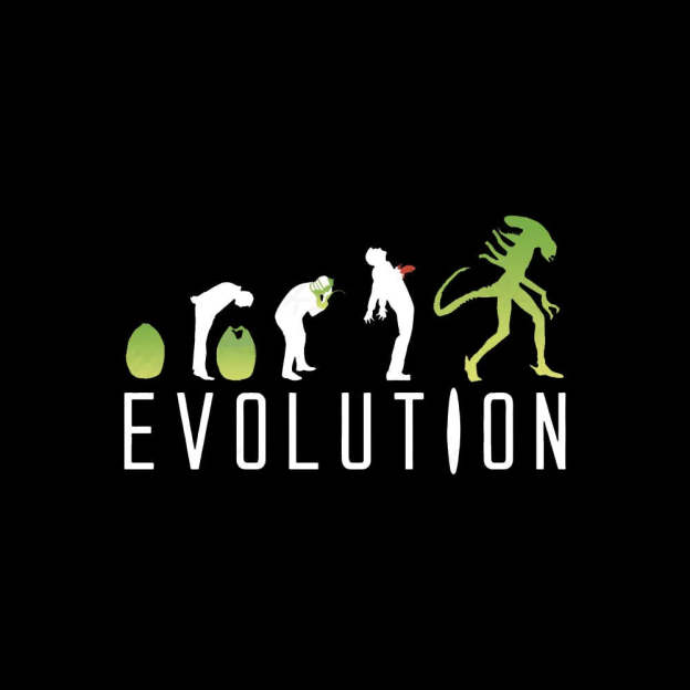 Evolution Of An Alien Nerd T-Shirt