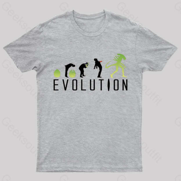 Evolution Of An Alien Nerd T-Shirt Grey / S