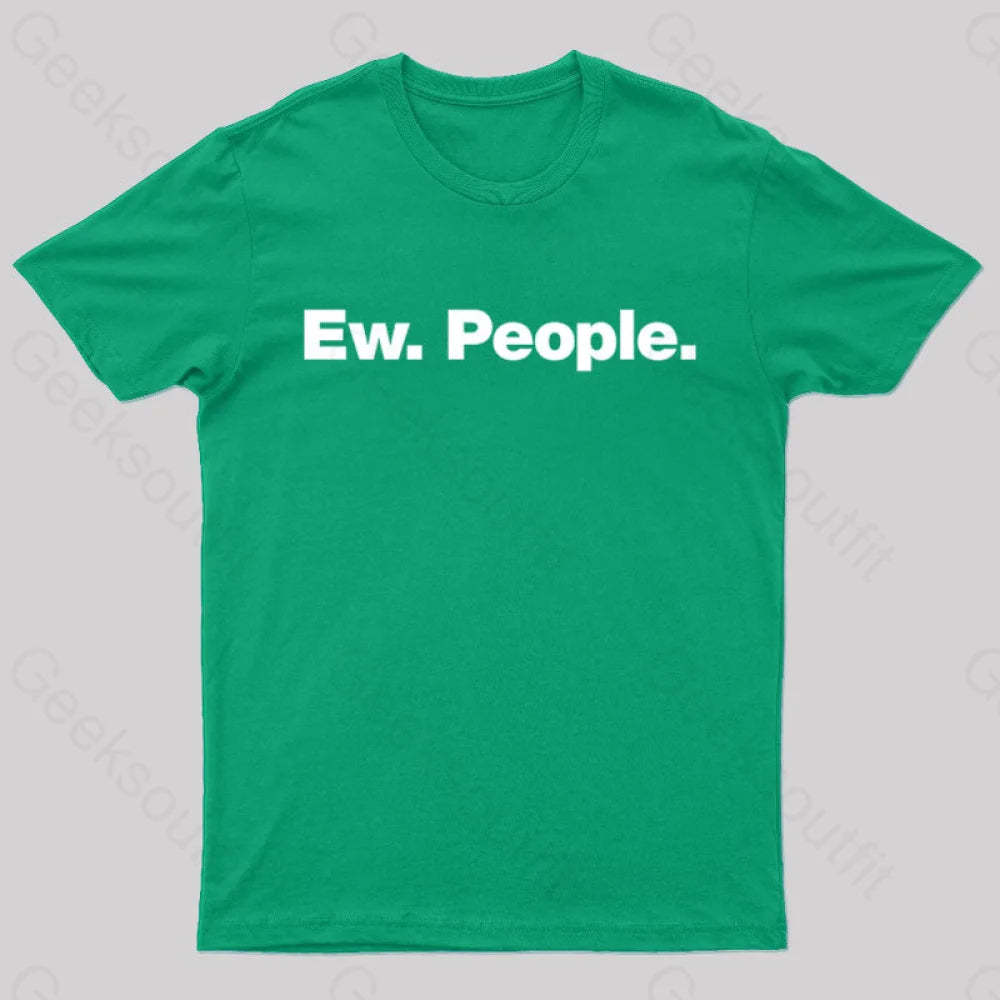 Ew People Geek T-Shirt Green / S