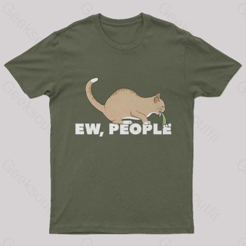 Ew People Nerd T-Shirt Army Green / S
