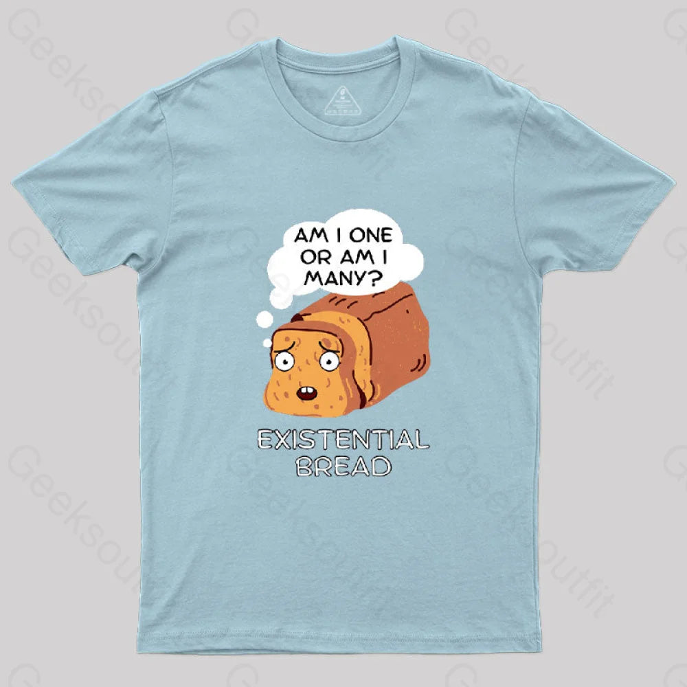 Existential Bread: Kawaii Bread Pun T-Shirt Light Blue / S