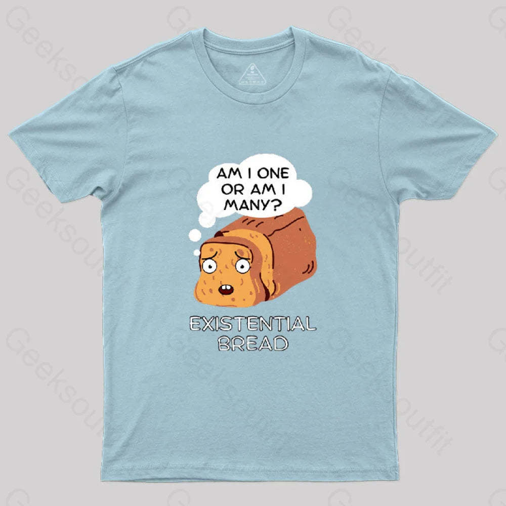Existential Bread: Kawaii Bread Pun T-Shirt Light Blue / S