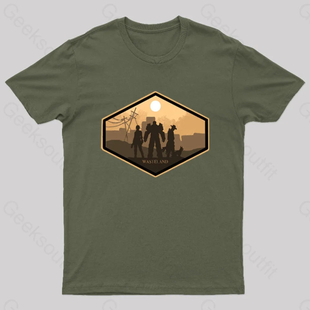 Explore Wasteland Geek T-Shirt Army Green / S