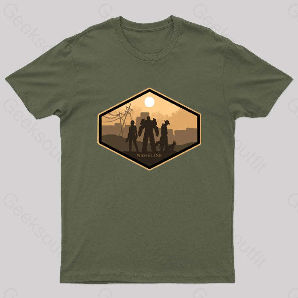Explore Wasteland Geek T-Shirt Army Green / S