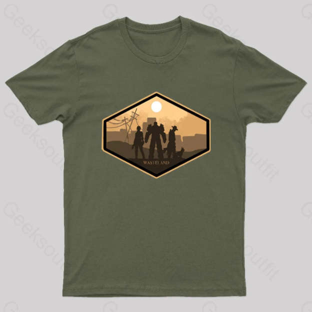 Explore Wasteland Geek T-Shirt Army Green / S
