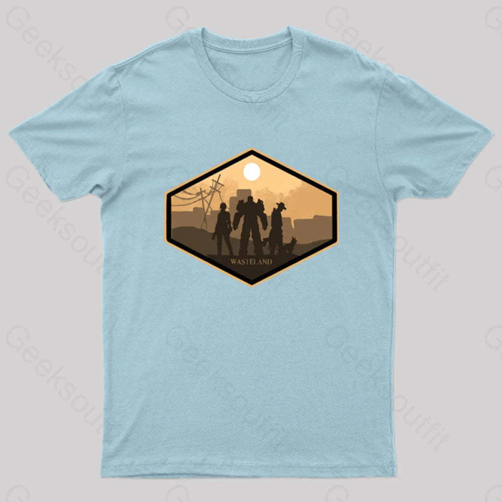 Explore Wasteland Geek T-Shirt Light Blue / S