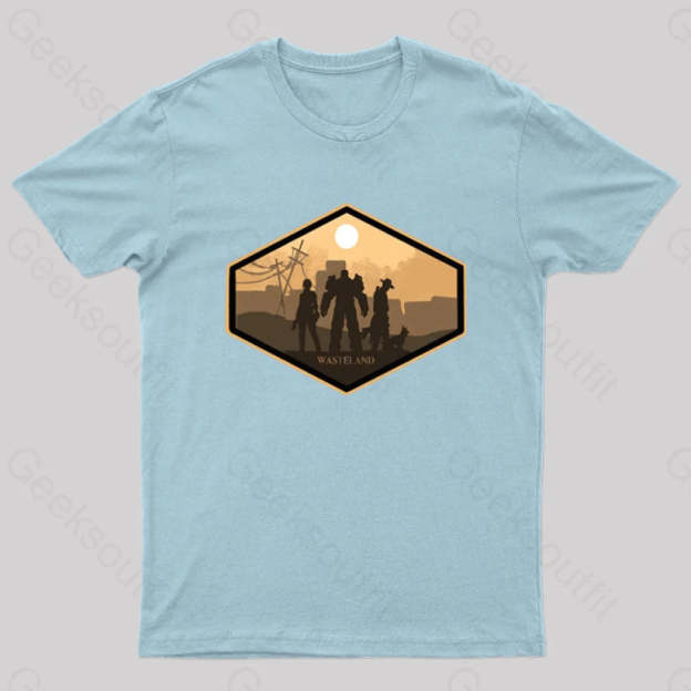 Explore Wasteland Geek T-Shirt Light Blue / S
