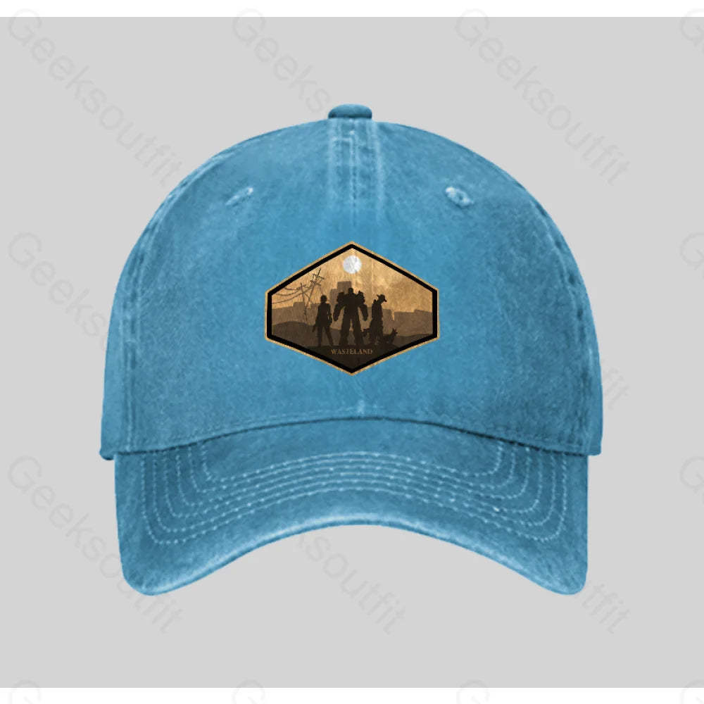 Explore Wasteland Washed Vintage Baseball Cap Blue