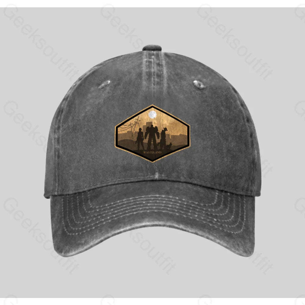 Explore Wasteland Washed Vintage Baseball Cap Grey