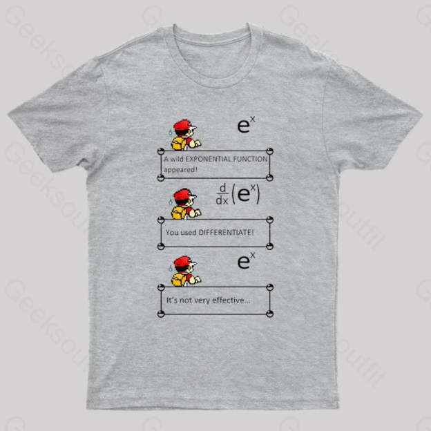 Exponential Adventure: Battle Of Differentials T-Shirt Grey / S