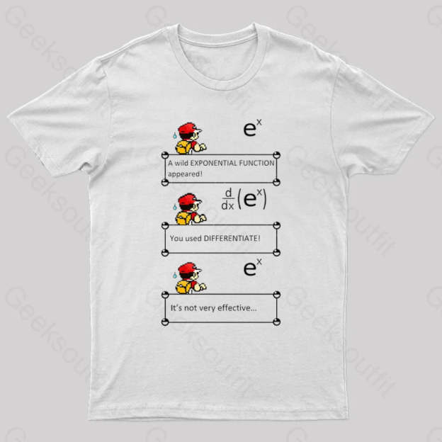Exponential Adventure: Battle Of Differentials T-Shirt White / S