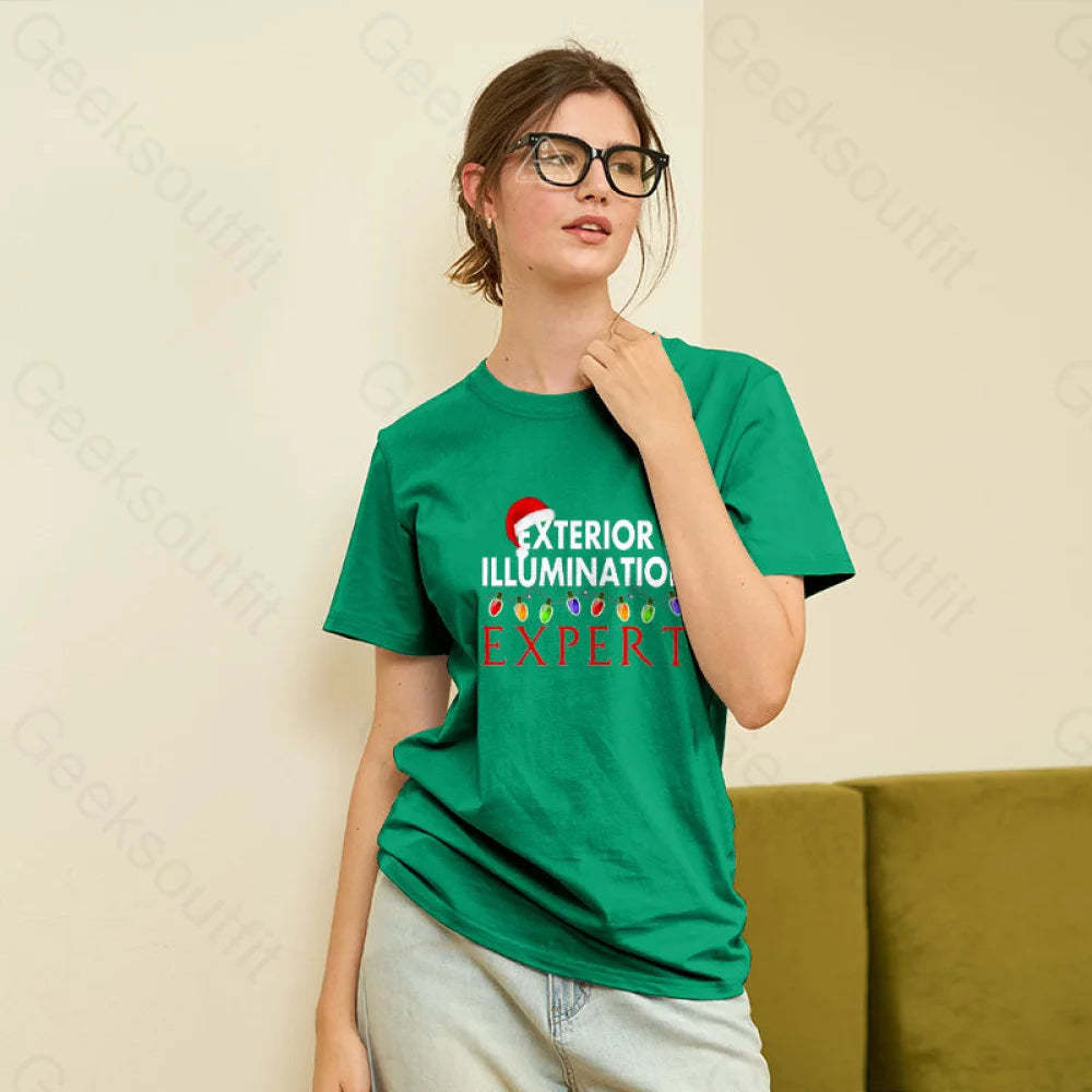 Exterior Illumination Expert Christmas Light Decorator Geek T-Shirt