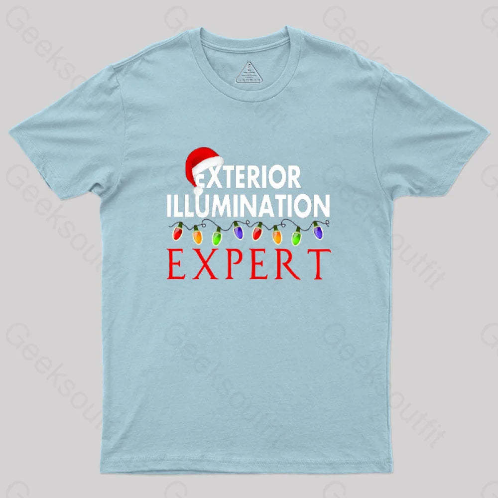 Exterior Illumination Expert Christmas Light Decorator Geek T-Shirt Blue / S
