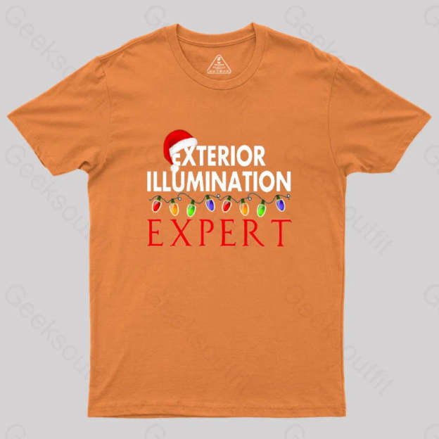Exterior Illumination Expert Christmas Light Decorator Geek T-Shirt Orange / S