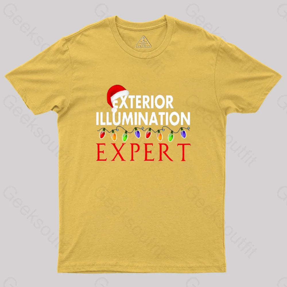Exterior Illumination Expert Christmas Light Decorator Geek T-Shirt Yellow / S