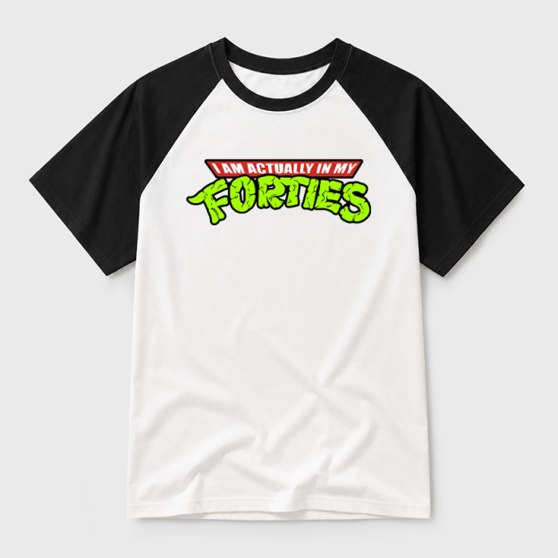 I Am Actually In My Forties Geek Retro Raglan T-Shirt