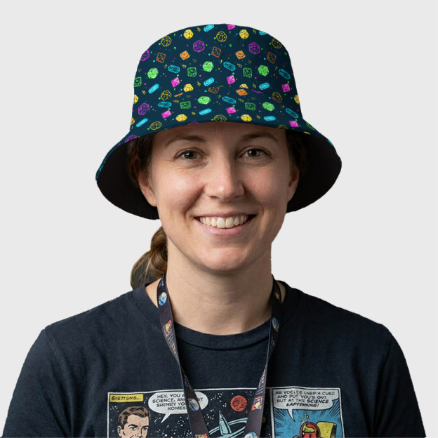 Colorful DND Dice RPG Geek Bucket Hat