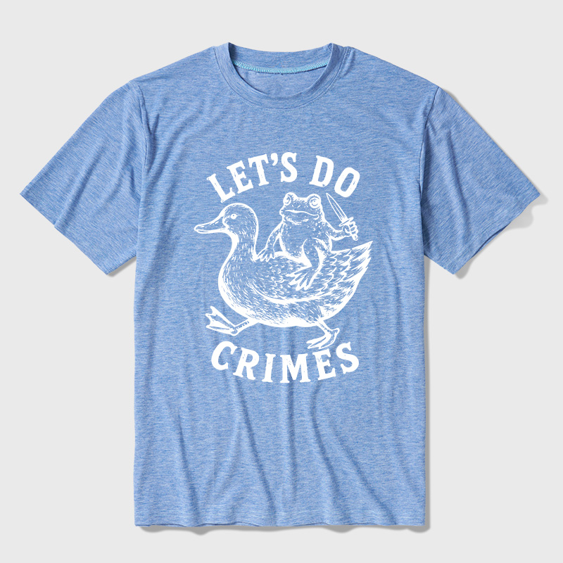 Let’s Do Crimes Ultra Soft Heather Tees