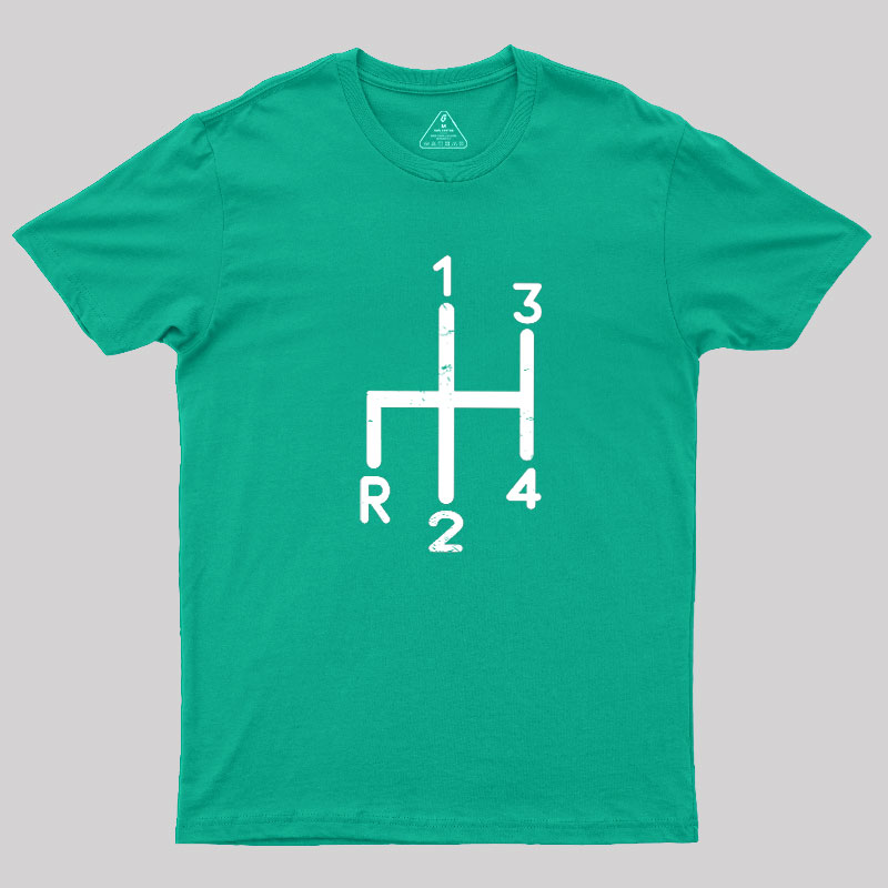 Classic Car Gearstick Geek T-Shirt