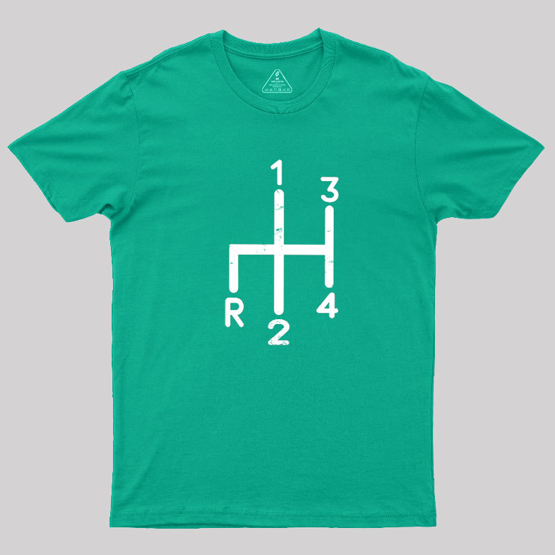 Classic Car Gearstick Geek T-Shirt