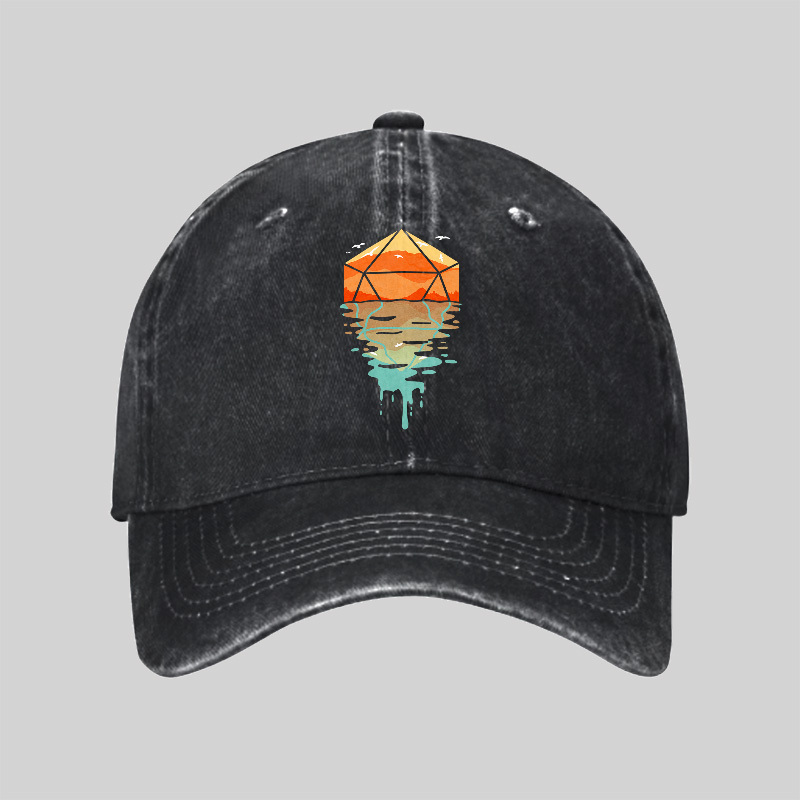 DnD Dungeons & Dragons Geek Washed Vintage Baseball Cap