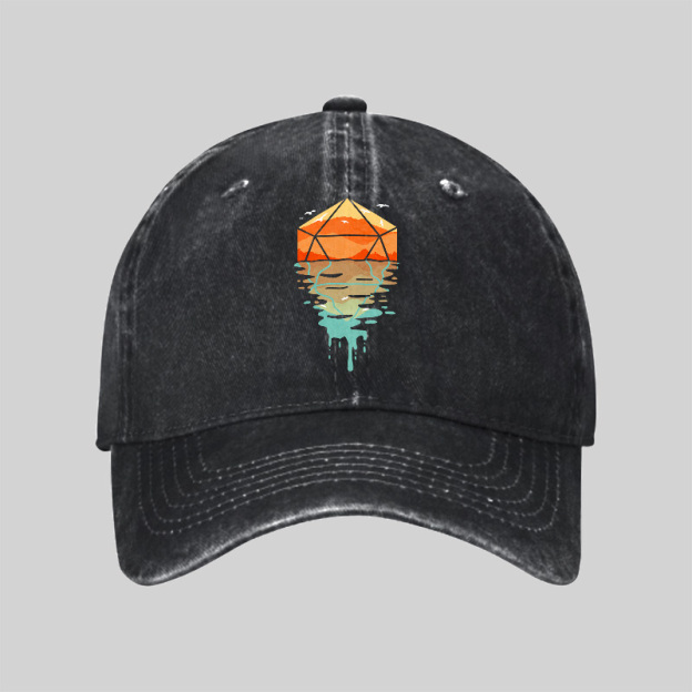 DnD Dungeons & Dragons Geek Washed Vintage Baseball Cap