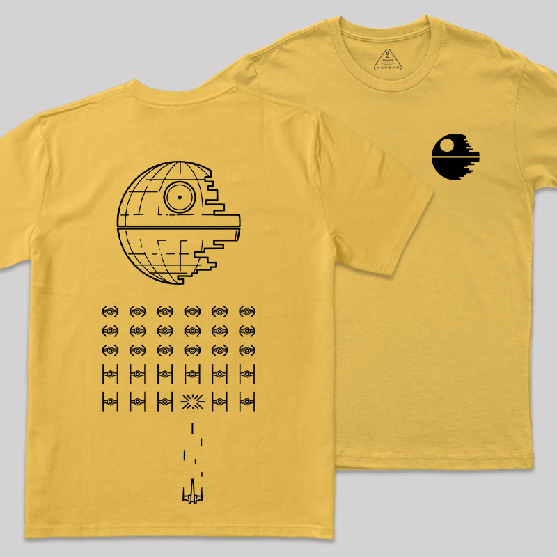 Pixel Wars Front And Back Printing Geek T-Shirt