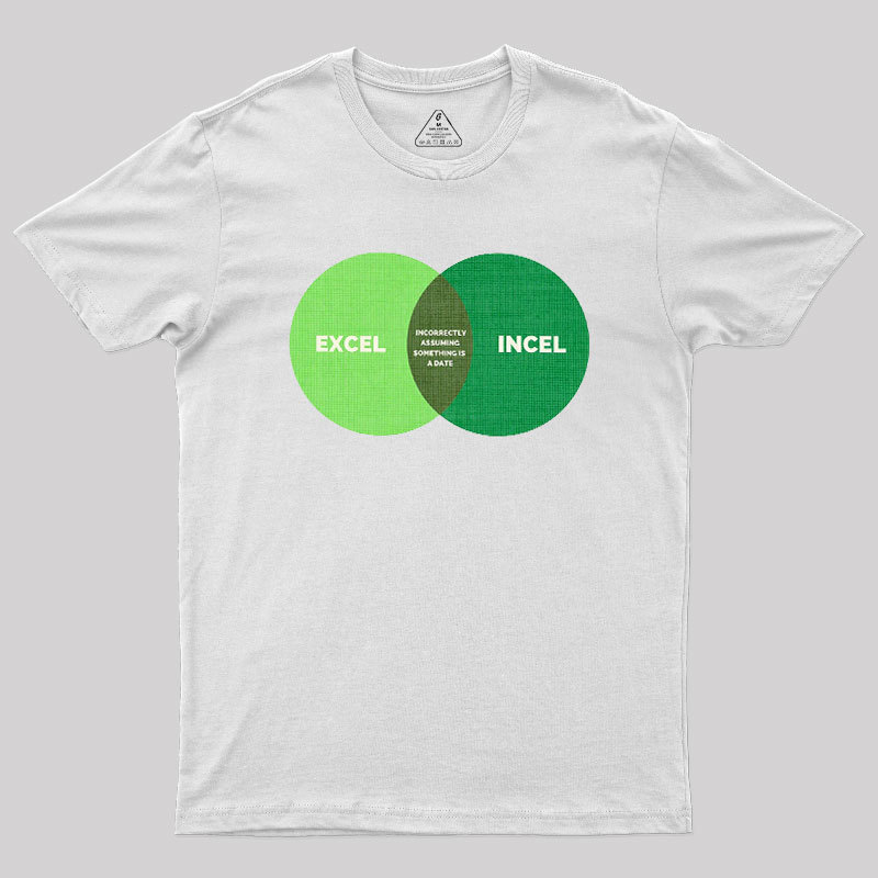 Excel Incel Venn Diagram Geek T-Shirt