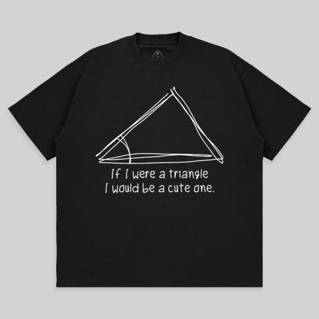 A Cute Triangle Unisex Oversized T-shirt