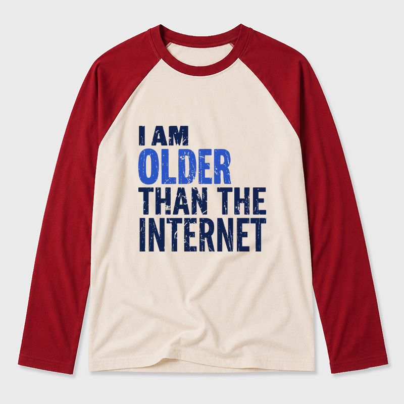 I'm Older Geek Retro Raglan Long-Sleeve Tee