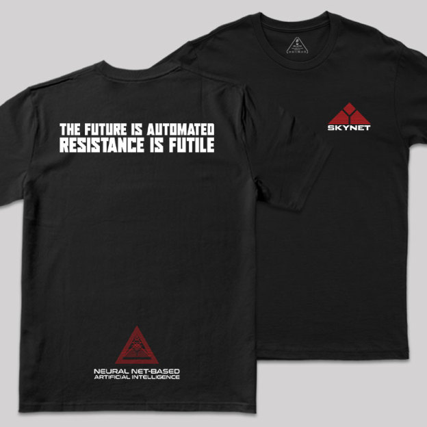 Skynet Front And Back Printing Geek T-Shirt