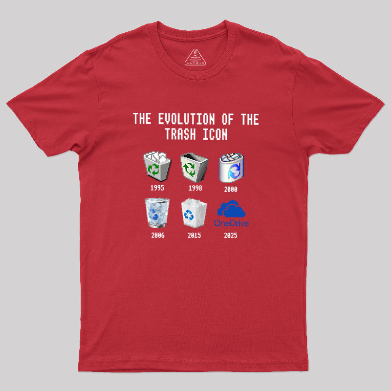 The Evolution of the Trash Icon Geek T-Shirt