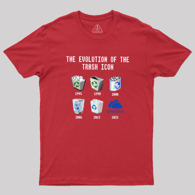 The Evolution of the Trash Icon Geek T-Shirt