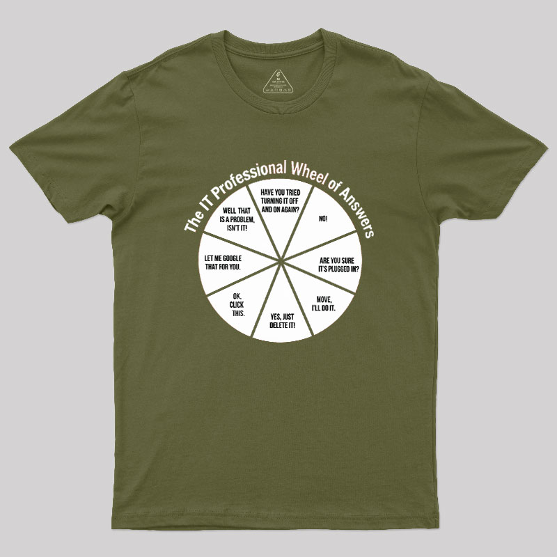 The IT Answer Wheel Geek T-Shirt