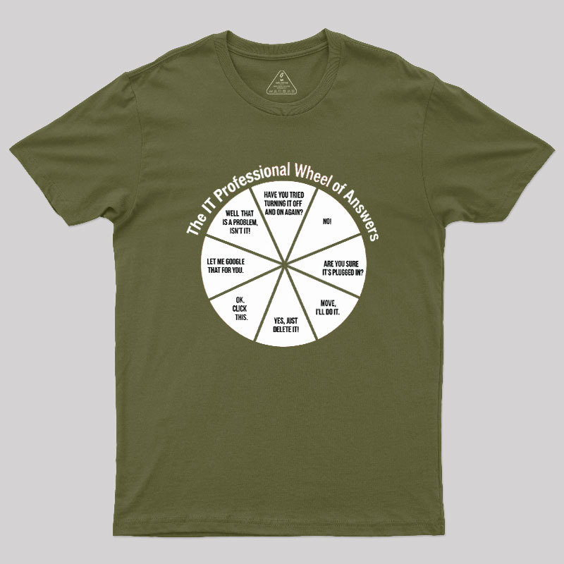 The IT Answer Wheel Geek T-Shirt