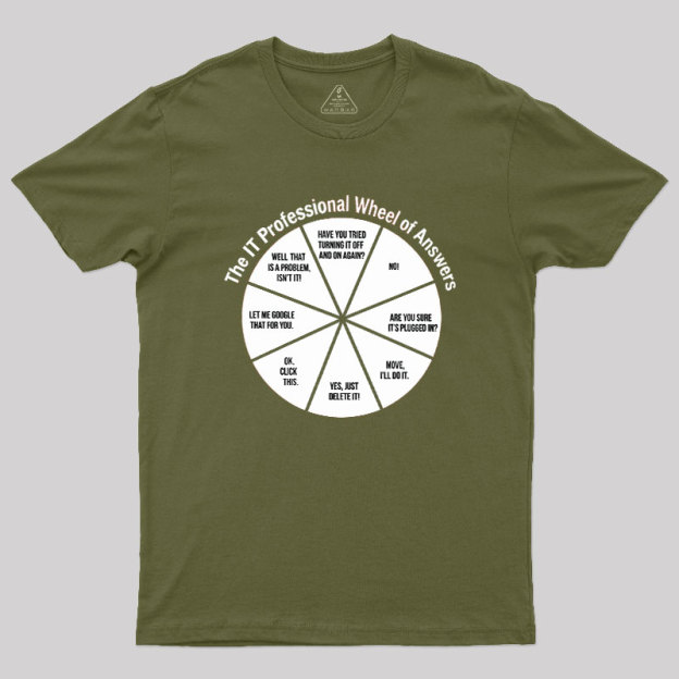 The IT Answer Wheel Geek T-Shirt