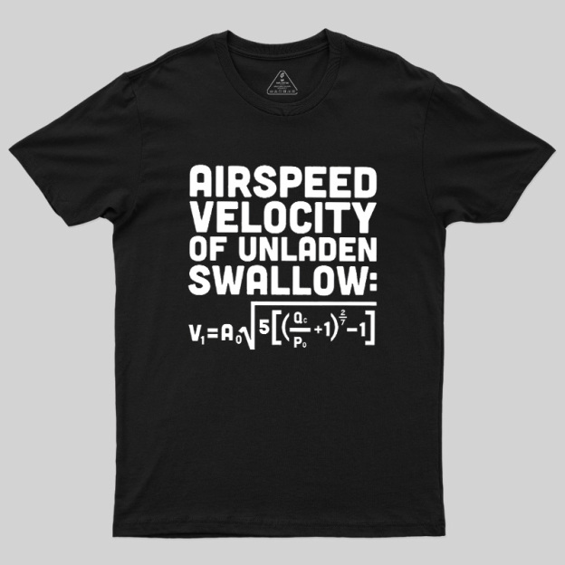 Airspeed Velocity Of Unladen Swallow Geek T-Shirt