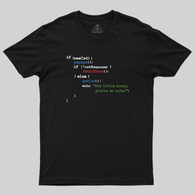 If See Cat Code Geek T-Shirt