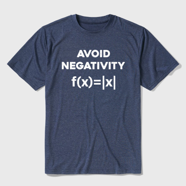Avoid Negativity Math Ultra Soft Heather Tee