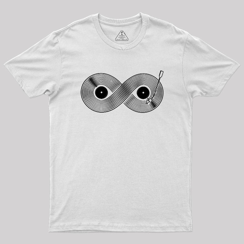 Retro Black Records Infinite Music Lover Geek T-Shirt